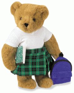 15" School Girl Bear