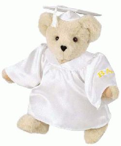 15" Graduation Bear (white gown)