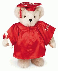 15" Graduation Bear (Red Gown)