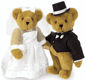 Wedding Teddy Bears - Bride and Groom Teddy Bears